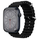 ZGA Ocean Silicone Watch Band, For Apple Watch Series 10 46mm, For Apple Watch Series 10 42mm, For Apple Watch SE 2023 44mm, For Apple Watch Ultra 2 49mm, For Apple Watch Series 9 45mm, For Apple Watch Ultra 49mm, For Apple Watch Series 8 45mm         ...