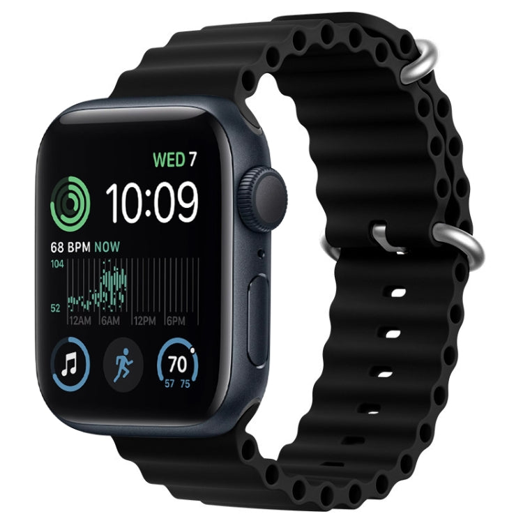 ZGA Ocean Silicone Watch Band, For Apple Watch Series 10 46mm, For Apple Watch Series 10 42mm, For Apple Watch SE 2023 44mm, For Apple Watch Ultra 2 49mm, For Apple Watch Series 9 45mm, For Apple Watch Ultra 49mm, For Apple Watch Series 8 45mm         ...