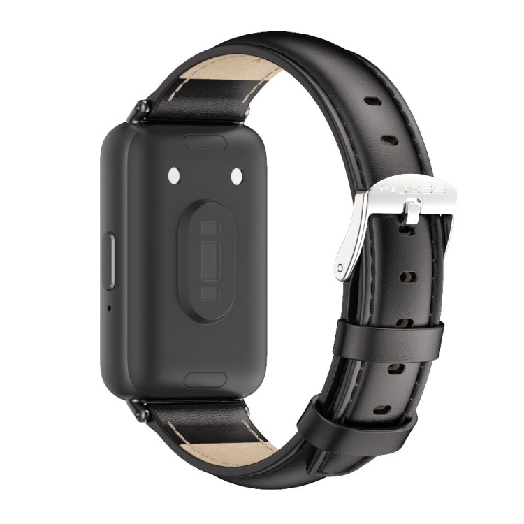 Dây đồng hồ da thật hai mặt Mijobs, dành cho Samsung Galaxy Fit 3