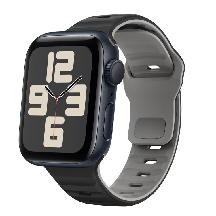 Dây đồng hồ silicone khóa ngược họa tiết sóng, dành cho Apple Watch Series 10 46mm, dành cho Apple Watch Series 10 42mm, dành cho Apple Watch SE 2023 44mm, dành cho Apple Watch SE 2023 40mm