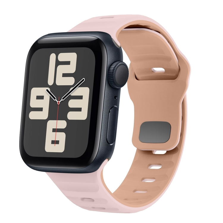 Dây đồng hồ silicone khóa ngược họa tiết sóng, dành cho Apple Watch Series 10 46mm, dành cho Apple Watch Series 10 42mm, dành cho Apple Watch SE 2023 44mm, dành cho Apple Watch SE 2023 40mm