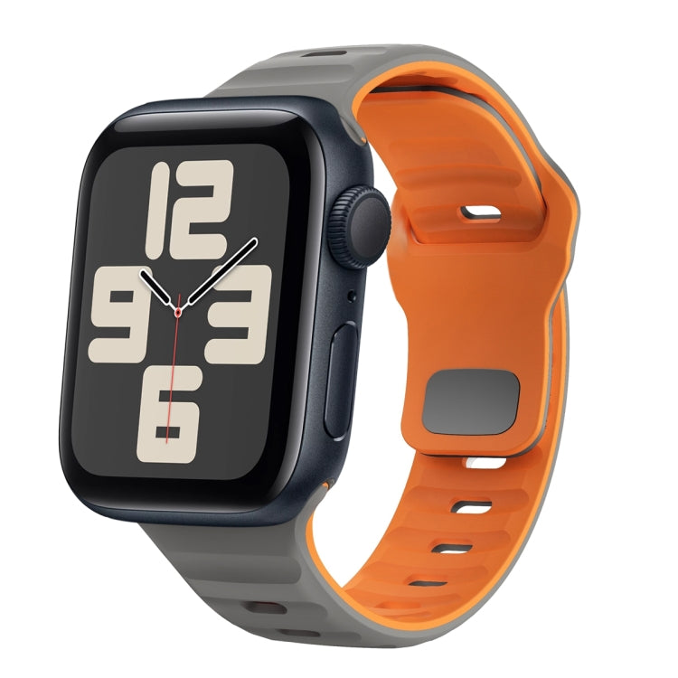 Dây đồng hồ silicone khóa ngược họa tiết sóng, dành cho Apple Watch Series 10 46mm, dành cho Apple Watch Series 10 42mm, dành cho Apple Watch SE 2023 44mm, dành cho Apple Watch SE 2023 40mm
