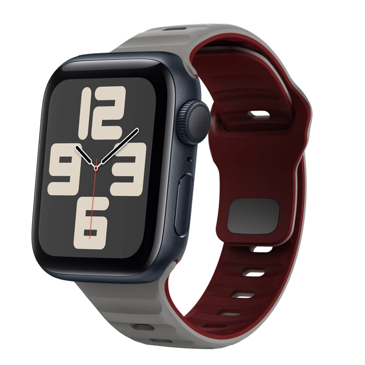 Dây đồng hồ silicone khóa ngược họa tiết sóng, dành cho Apple Watch Series 10 46mm, dành cho Apple Watch Series 10 42mm, dành cho Apple Watch SE 2023 44mm, dành cho Apple Watch SE 2023 40mm