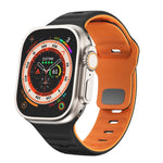 Dây đồng hồ silicone khóa ngược họa tiết sóng, dành cho Apple Watch Ultra 2 49mm, dành cho Apple Watch Series 9 45mm, dành cho Apple Watch Series 9 41mm, dành cho Apple Watch Ultra 49mm