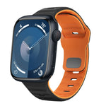 Dây đồng hồ silicone khóa ngược họa tiết sóng, dành cho Apple Watch Ultra 2 49mm, dành cho Apple Watch Series 9 45mm, dành cho Apple Watch Series 9 41mm, dành cho Apple Watch Ultra 49mm