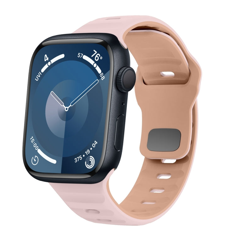 Dây đồng hồ silicone khóa ngược họa tiết sóng, dành cho Apple Watch Ultra 2 49mm, dành cho Apple Watch Series 9 45mm, dành cho Apple Watch Series 9 41mm, dành cho Apple Watch Ultra 49mm