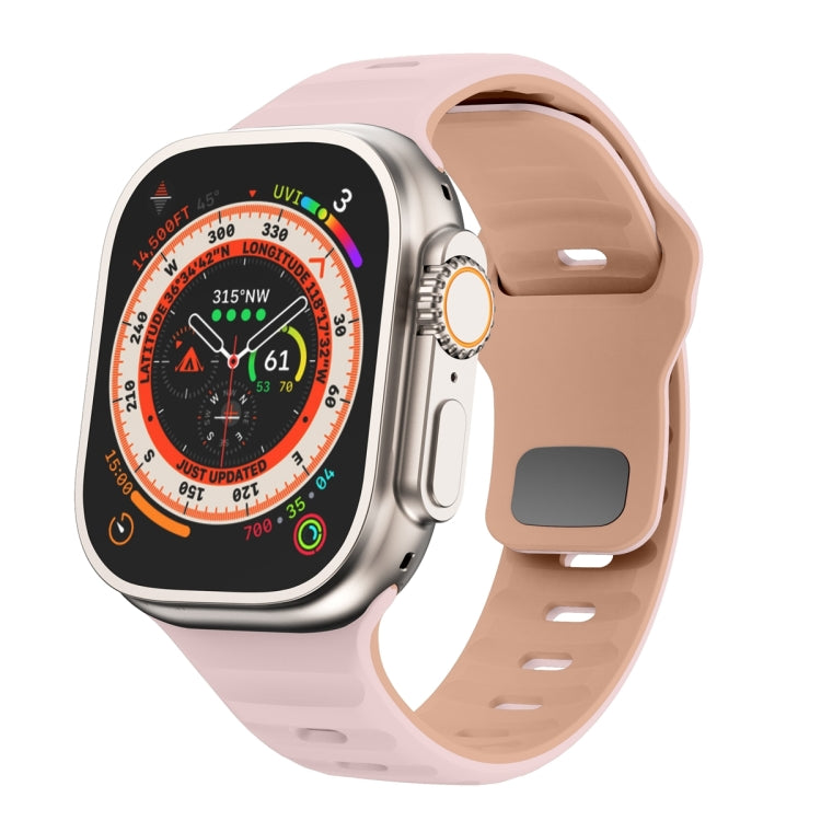 Dây đồng hồ silicone khóa ngược họa tiết sóng, dành cho Apple Watch Ultra 2 49mm, dành cho Apple Watch Series 9 45mm, dành cho Apple Watch Series 9 41mm, dành cho Apple Watch Ultra 49mm