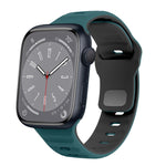 Dây đồng hồ silicone khóa ngược họa tiết sóng, dành cho Apple Watch Series 8 41mm, dành cho Apple Watch Series 8 45mm, dành cho Apple Watch SE 2022 40mm, dành cho Apple Watch SE 2022 44mm