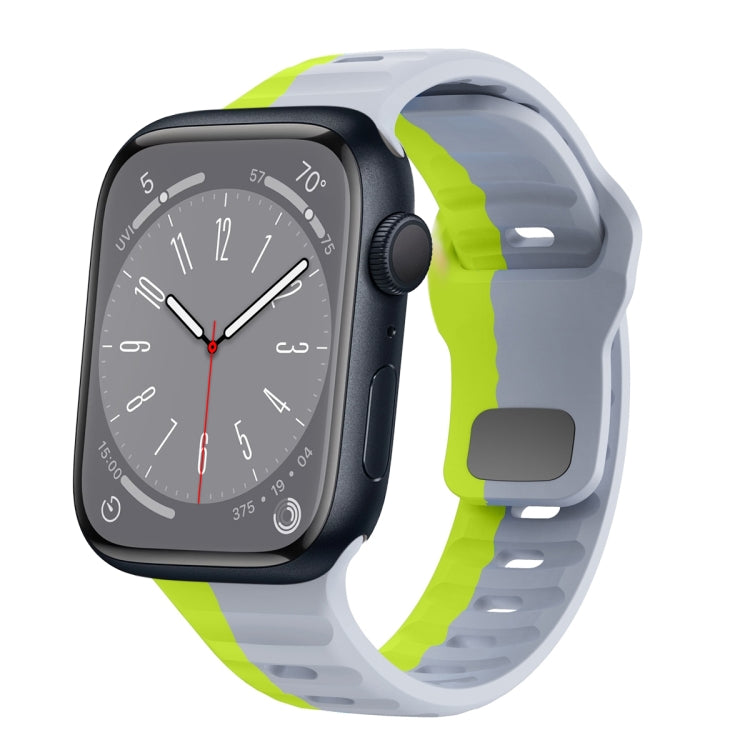 Dây đồng hồ silicone khóa ngược họa tiết sóng, dành cho Apple Watch Series 8 41mm, dành cho Apple Watch Series 8 45mm, dành cho Apple Watch SE 2022 40mm, dành cho Apple Watch SE 2022 44mm