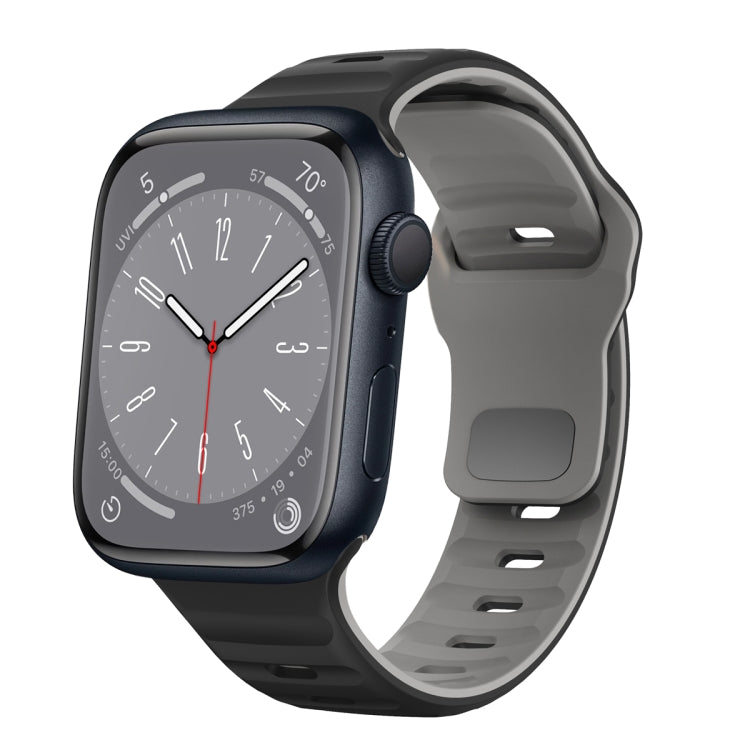Dây đồng hồ silicone khóa ngược họa tiết sóng, dành cho Apple Watch Series 8 41mm, dành cho Apple Watch Series 8 45mm, dành cho Apple Watch SE 2022 40mm, dành cho Apple Watch SE 2022 44mm
