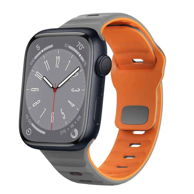 Dây đồng hồ silicone khóa ngược họa tiết sóng, dành cho Apple Watch Series 8 41mm, dành cho Apple Watch Series 8 45mm, dành cho Apple Watch SE 2022 40mm, dành cho Apple Watch SE 2022 44mm