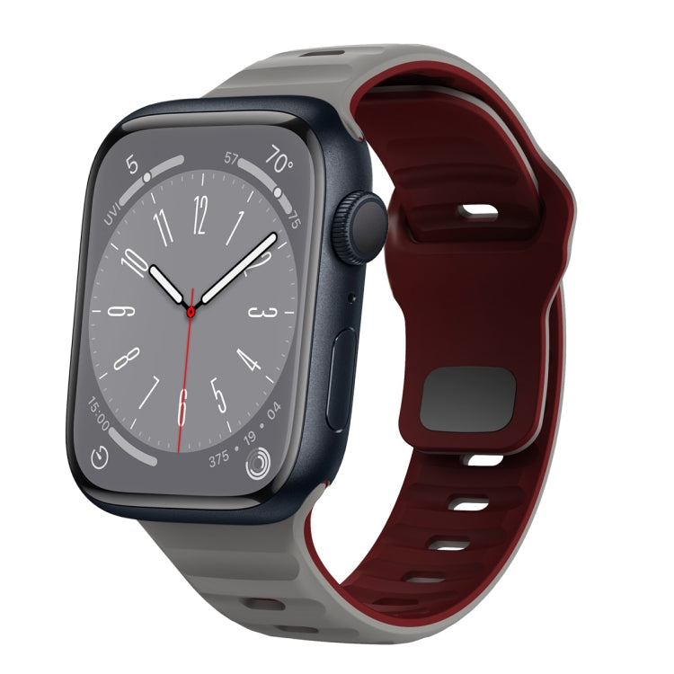 Dây đồng hồ silicone khóa ngược họa tiết sóng, dành cho Apple Watch Series 8 41mm, dành cho Apple Watch Series 8 45mm, dành cho Apple Watch SE 2022 40mm, dành cho Apple Watch SE 2022 44mm