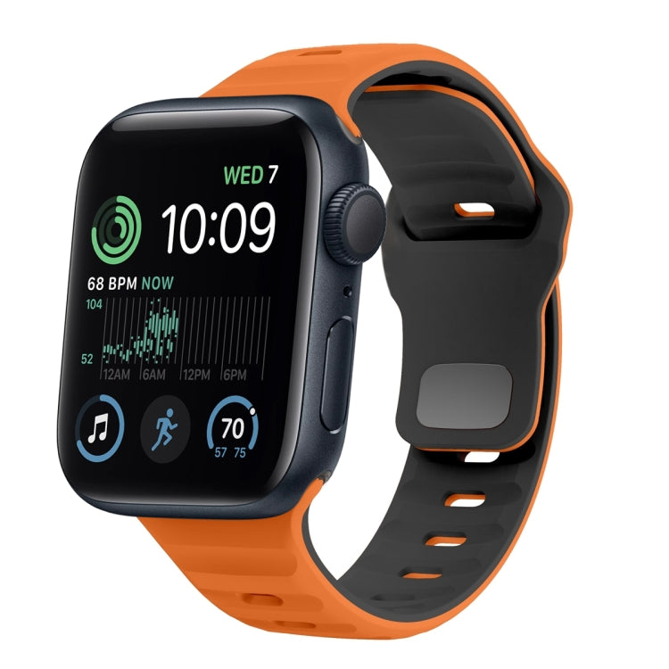 Dây đồng hồ silicone khóa ngược họa tiết sóng, dành cho Apple Watch Series 8 41mm, dành cho Apple Watch Series 8 45mm, dành cho Apple Watch SE 2022 40mm, dành cho Apple Watch SE 2022 44mm