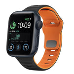 Dây đồng hồ silicone khóa ngược họa tiết sóng, dành cho Apple Watch Series 8 41mm, dành cho Apple Watch Series 8 45mm, dành cho Apple Watch SE 2022 40mm, dành cho Apple Watch SE 2022 44mm