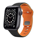 Dây đồng hồ silicone khóa ngược họa tiết sóng, dành cho Apple Watch Series 6 40mm, dành cho Apple Watch Series 6 44mm, dành cho Apple Watch Series 5 44mm, dành cho Apple Watch Series 5 40mm