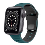 Dây đồng hồ silicone khóa ngược họa tiết sóng, dành cho Apple Watch Series 6 40mm, dành cho Apple Watch Series 6 44mm, dành cho Apple Watch Series 5 44mm, dành cho Apple Watch Series 5 40mm