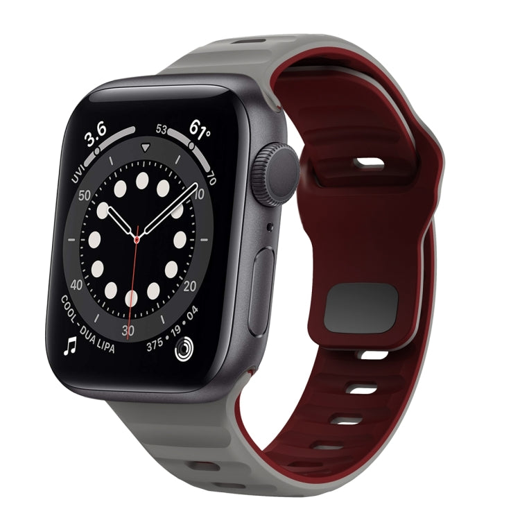 Dây đồng hồ silicone khóa ngược họa tiết sóng, dành cho Apple Watch Series 6 40mm, dành cho Apple Watch Series 6 44mm, dành cho Apple Watch Series 5 44mm, dành cho Apple Watch Series 5 40mm