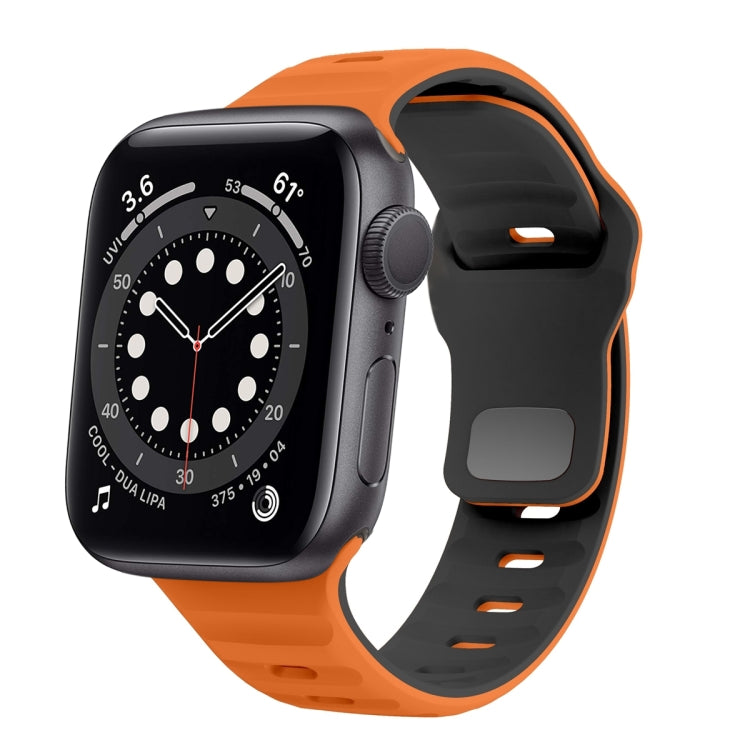 Dây đồng hồ silicone khóa ngược họa tiết sóng, dành cho Apple Watch Series 6 40mm, dành cho Apple Watch Series 6 44mm, dành cho Apple Watch Series 5 44mm, dành cho Apple Watch Series 5 40mm