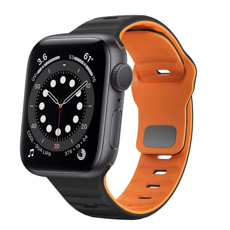 Dây đồng hồ silicone khóa ngược họa tiết sóng, dành cho Apple Watch Series 6 40mm, dành cho Apple Watch Series 6 44mm, dành cho Apple Watch Series 5 44mm, dành cho Apple Watch Series 5 40mm