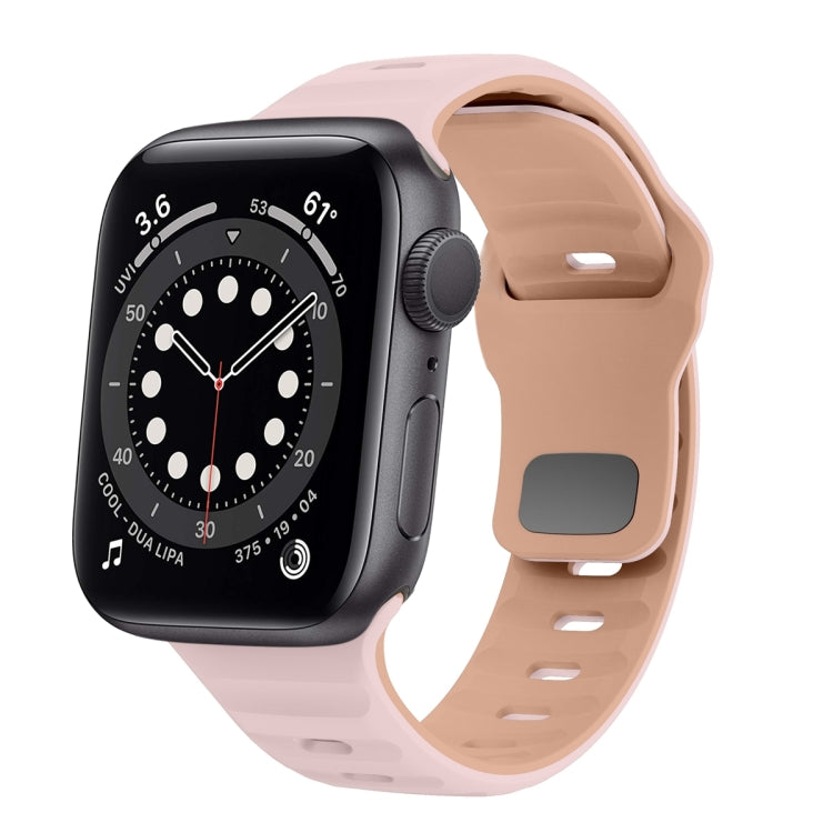 Dây đồng hồ silicone khóa ngược họa tiết sóng, dành cho Apple Watch Series 6 40mm, dành cho Apple Watch Series 6 44mm, dành cho Apple Watch Series 5 44mm, dành cho Apple Watch Series 5 40mm