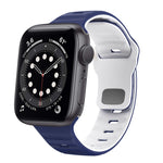 Dây đồng hồ silicone khóa ngược họa tiết sóng, dành cho Apple Watch Series 6 40mm, dành cho Apple Watch Series 6 44mm, dành cho Apple Watch Series 5 44mm, dành cho Apple Watch Series 5 40mm