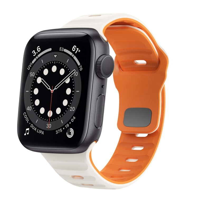 Dây đồng hồ silicone khóa ngược họa tiết sóng, dành cho Apple Watch Series 6 40mm, dành cho Apple Watch Series 6 44mm, dành cho Apple Watch Series 5 44mm, dành cho Apple Watch Series 5 40mm