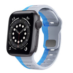 Dây đồng hồ silicone khóa ngược họa tiết sóng, dành cho Apple Watch Series 6 40mm, dành cho Apple Watch Series 6 44mm, dành cho Apple Watch Series 5 44mm, dành cho Apple Watch Series 5 40mm