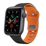 Dây đồng hồ silicone khóa ngược họa tiết sóng, dành cho Apple Watch Series 6 40mm, dành cho Apple Watch Series 6 44mm, dành cho Apple Watch Series 5 44mm, dành cho Apple Watch Series 5 40mm
