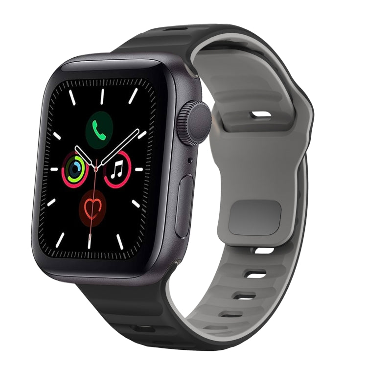 Dây đồng hồ silicone khóa ngược họa tiết sóng, dành cho Apple Watch Series 6 40mm, dành cho Apple Watch Series 6 44mm, dành cho Apple Watch Series 5 44mm, dành cho Apple Watch Series 5 40mm
