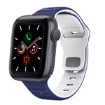 Dây đồng hồ silicone khóa ngược họa tiết sóng, dành cho Apple Watch Series 6 40mm, dành cho Apple Watch Series 6 44mm, dành cho Apple Watch Series 5 44mm, dành cho Apple Watch Series 5 40mm