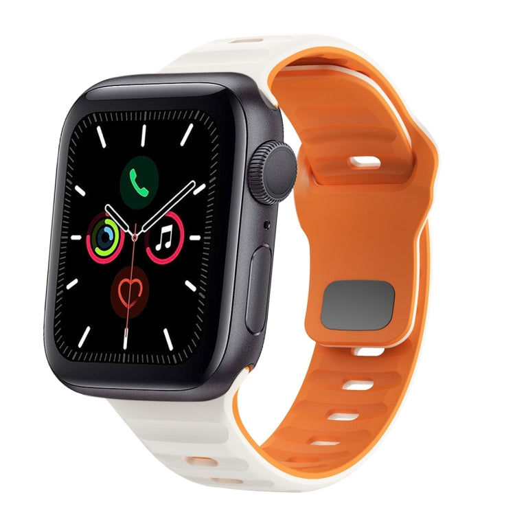 Dây đồng hồ silicone khóa ngược họa tiết sóng, dành cho Apple Watch Series 6 40mm, dành cho Apple Watch Series 6 44mm, dành cho Apple Watch Series 5 44mm, dành cho Apple Watch Series 5 40mm