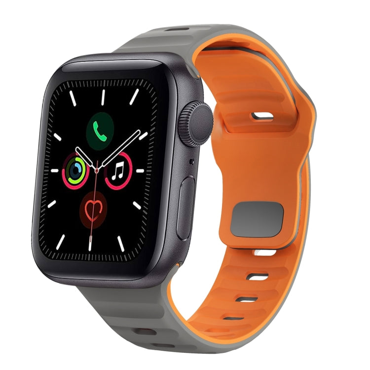 Dây đồng hồ silicone khóa ngược họa tiết sóng, dành cho Apple Watch Series 6 40mm, dành cho Apple Watch Series 6 44mm, dành cho Apple Watch Series 5 44mm, dành cho Apple Watch Series 5 40mm