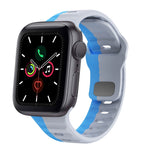 Dây đồng hồ silicone khóa ngược họa tiết sóng, dành cho Apple Watch Series 6 40mm, dành cho Apple Watch Series 6 44mm, dành cho Apple Watch Series 5 44mm, dành cho Apple Watch Series 5 40mm