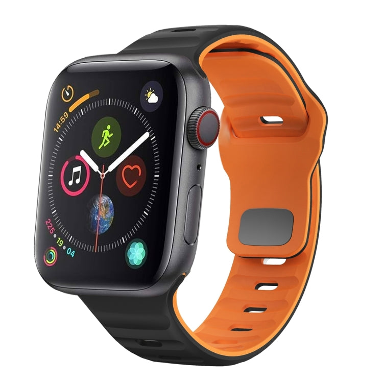 Dây đồng hồ silicone khóa ngược họa tiết sóng, dành cho Apple Watch Series 4 44mm, dành cho Apple Watch Series 4 40mm, dành cho Apple Watch Series 3 38mm, dành cho Apple Watch Series 3 42mm
