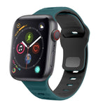 Dây đồng hồ silicone khóa ngược họa tiết sóng, dành cho Apple Watch Series 4 44mm, dành cho Apple Watch Series 4 40mm, dành cho Apple Watch Series 3 38mm, dành cho Apple Watch Series 3 42mm