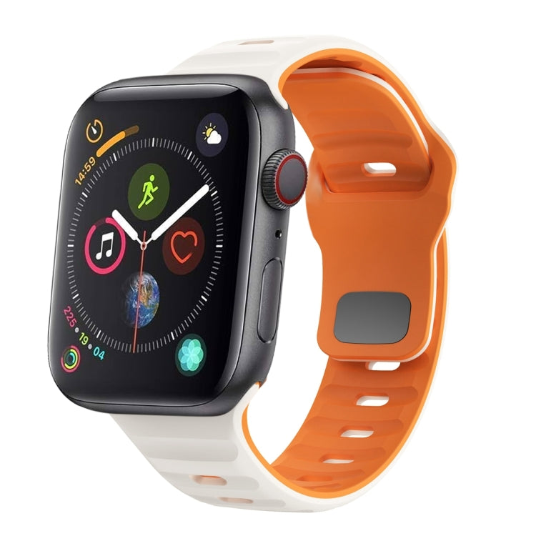 Dây đồng hồ silicone khóa ngược họa tiết sóng, dành cho Apple Watch Series 4 44mm, dành cho Apple Watch Series 4 40mm, dành cho Apple Watch Series 3 38mm, dành cho Apple Watch Series 3 42mm