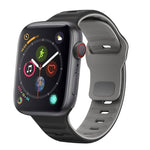 Dây đồng hồ silicone khóa ngược họa tiết sóng, dành cho Apple Watch Series 4 44mm, dành cho Apple Watch Series 4 40mm, dành cho Apple Watch Series 3 38mm, dành cho Apple Watch Series 3 42mm