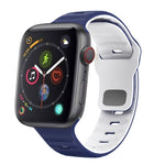 Dây đồng hồ silicone khóa ngược họa tiết sóng, dành cho Apple Watch Series 4 44mm, dành cho Apple Watch Series 4 40mm, dành cho Apple Watch Series 3 38mm, dành cho Apple Watch Series 3 42mm