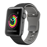 Dây đồng hồ silicone khóa ngược họa tiết sóng, dành cho Apple Watch Series 4 44mm, dành cho Apple Watch Series 4 40mm, dành cho Apple Watch Series 3 38mm, dành cho Apple Watch Series 3 42mm