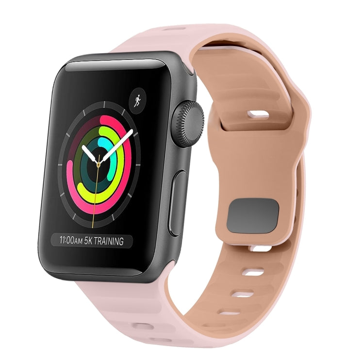 Dây đồng hồ silicone khóa ngược họa tiết sóng, dành cho Apple Watch Series 4 44mm, dành cho Apple Watch Series 4 40mm, dành cho Apple Watch Series 3 38mm, dành cho Apple Watch Series 3 42mm