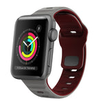 Dây đồng hồ silicone khóa ngược họa tiết sóng, dành cho Apple Watch Series 4 44mm, dành cho Apple Watch Series 4 40mm, dành cho Apple Watch Series 3 38mm, dành cho Apple Watch Series 3 42mm