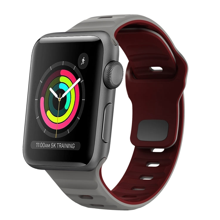 Dây đồng hồ silicone khóa ngược họa tiết sóng, dành cho Apple Watch Series 4 44mm, dành cho Apple Watch Series 4 40mm, dành cho Apple Watch Series 3 38mm, dành cho Apple Watch Series 3 42mm