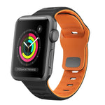 Dây đồng hồ silicone khóa ngược họa tiết sóng, dành cho Apple Watch Series 2 42mm, dành cho Apple Watch Series 2 38mm, dành cho Apple Watch 42mm, dành cho Apple Watch 38mm