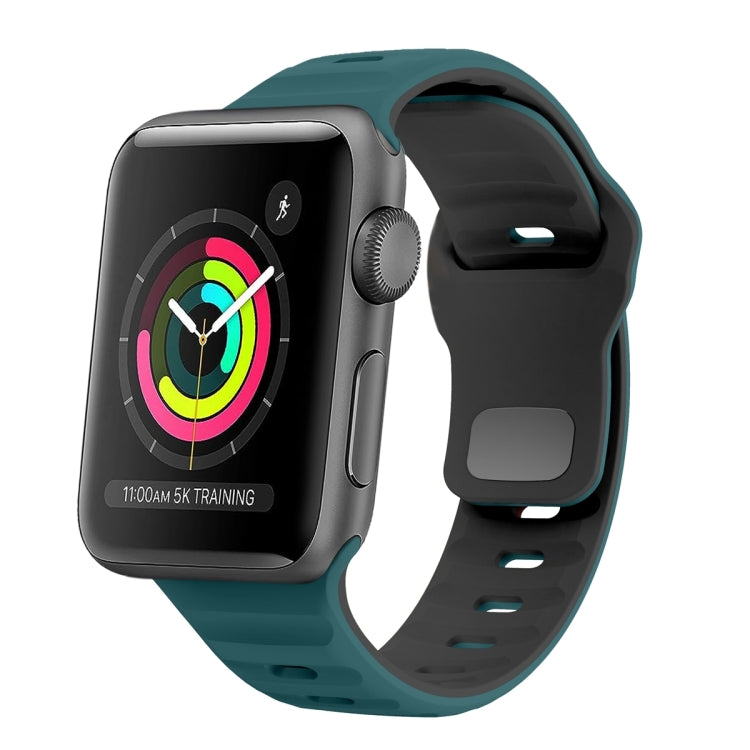 Dây đồng hồ silicone khóa ngược họa tiết sóng, dành cho Apple Watch Series 2 42mm, dành cho Apple Watch Series 2 38mm, dành cho Apple Watch 42mm, dành cho Apple Watch 38mm