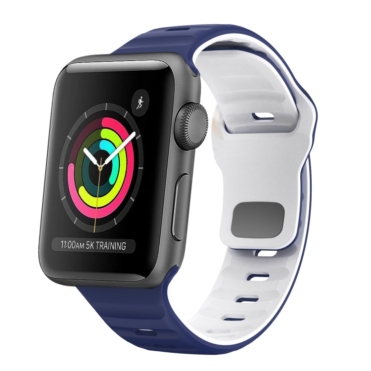 Dây đồng hồ silicone khóa ngược họa tiết sóng, dành cho Apple Watch Series 2 42mm, dành cho Apple Watch Series 2 38mm, dành cho Apple Watch 42mm, dành cho Apple Watch 38mm