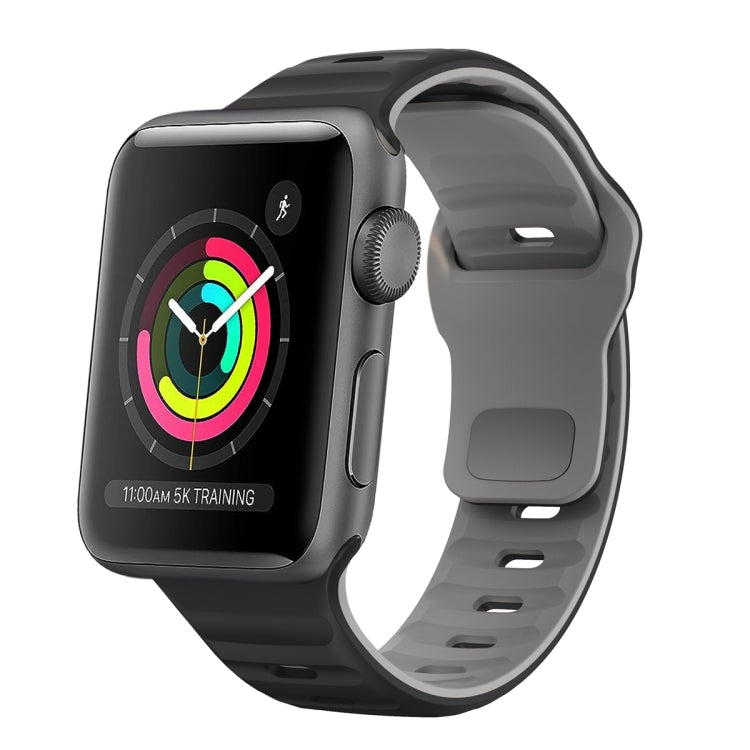 Dây đồng hồ silicone khóa ngược họa tiết sóng, dành cho Apple Watch Series 2 42mm, dành cho Apple Watch Series 2 38mm, dành cho Apple Watch 42mm, dành cho Apple Watch 38mm