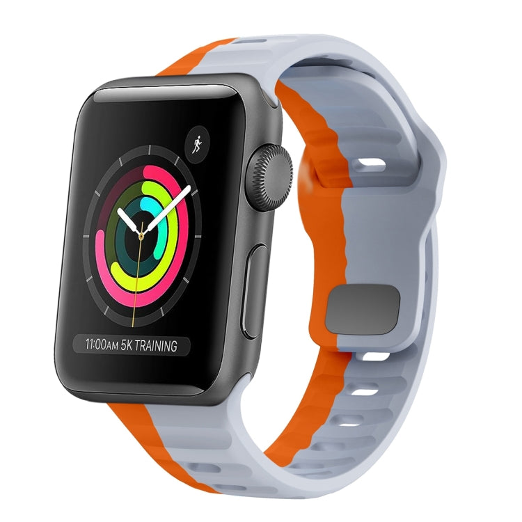 Dây đồng hồ silicone khóa ngược họa tiết sóng, dành cho Apple Watch Series 2 42mm, dành cho Apple Watch Series 2 38mm, dành cho Apple Watch 42mm, dành cho Apple Watch 38mm