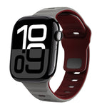 Dây đồng hồ silicone khóa ngược họa tiết sóng, dành cho Apple Watch Series 10 46mm, dành cho Apple Watch Series 10 42mm, dành cho Apple Watch SE 2023 44mm, dành cho Apple Watch SE 2023 40mm