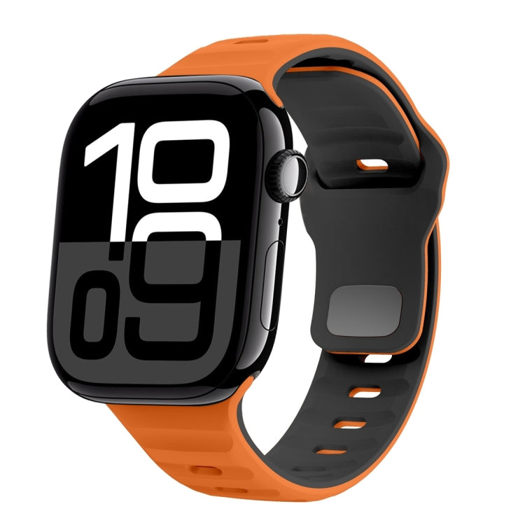Dây đồng hồ silicone khóa ngược họa tiết sóng, dành cho Apple Watch Series 10 46mm, dành cho Apple Watch Series 10 42mm, dành cho Apple Watch SE 2023 44mm, dành cho Apple Watch SE 2023 40mm