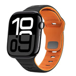 Dây đồng hồ silicone khóa ngược họa tiết sóng, dành cho Apple Watch Series 10 46mm, dành cho Apple Watch Series 10 42mm, dành cho Apple Watch SE 2023 44mm, dành cho Apple Watch SE 2023 40mm